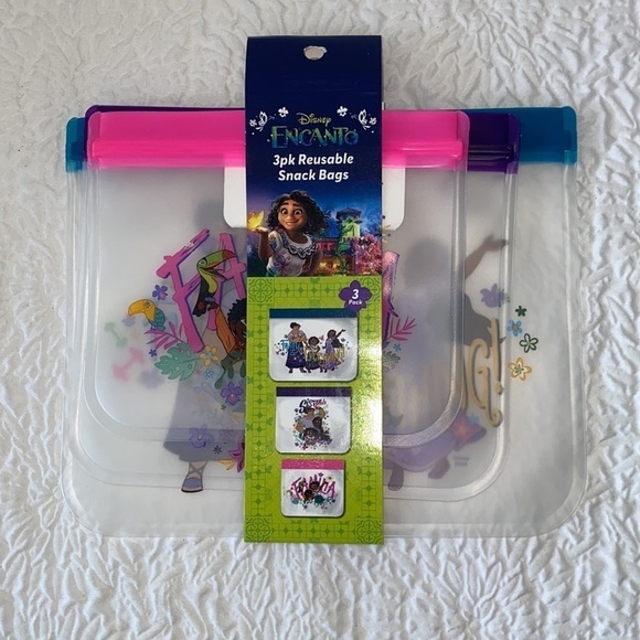 Disney Enchanto 3 Pack Reusable Snack Bags - Picture 2 of 3